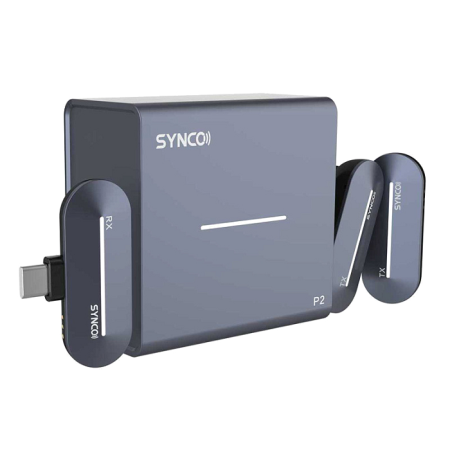 Радиосистема SYNCO P2T 2,4 ГГц приемник, 2 передатчика, футляр-зарядка (разъем Type-C)