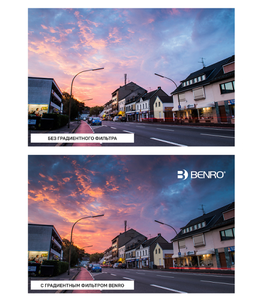 Benro Master Harden Series Center-edged graduated ND GND8 (0.9) светофильтр градиентный 100х150 мм