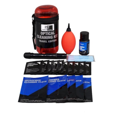 Комплект для чистки оптики VSGO TravelKit-02 красный